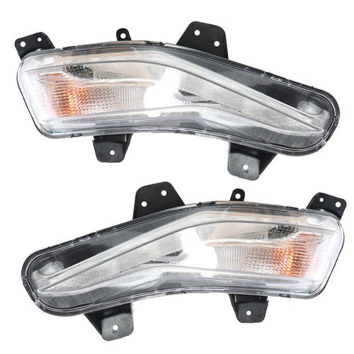 Solid Spare For Chevy Malibu 2019-2022 Bumper Turn Signal Lights W/LED DRL Fog Lamps RH&LH