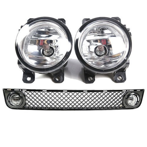 Lower Bumper Grille Grill +Pair Halogen Fog Lights Lamps For 2008-2010 Scion xB