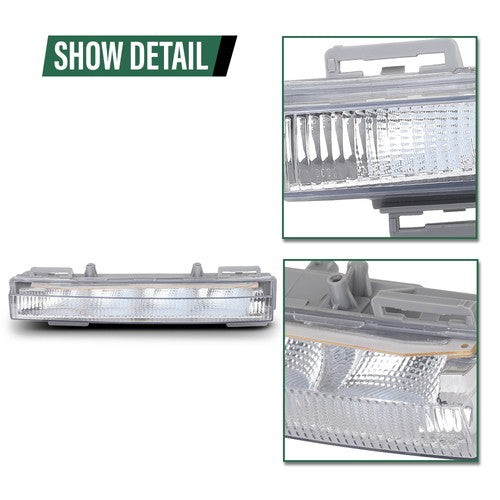 Solid Spare Fit For 13-15 Benz W166 ML/GL X204 GLK LED Daytime Running Light Fog Lamp Left