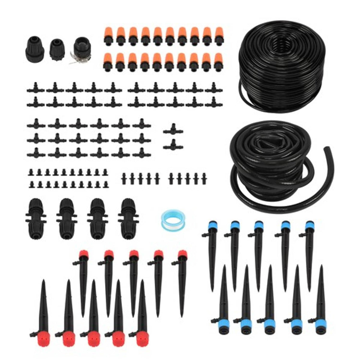 Solid Spare With Tubing Hose Adjustable Nozzle Micro Drip 226FT Automatic Irrigation System