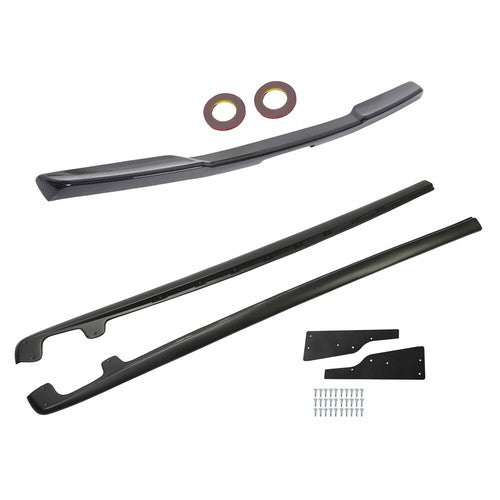 Solid Spare For 2005-2013 Corvette C6 Base ZR1 Style Side Skirts & Rear Trunk Wing Spoiler