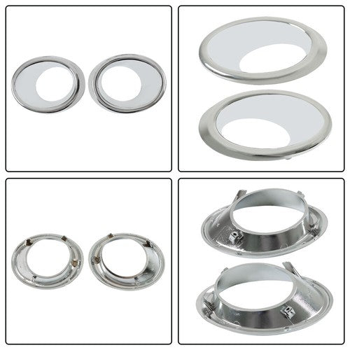 Solid Spare Fog Lights Set&Rear Trunk Trim Strip Liftgate Handle For 13-16 Nissan Pathfinder