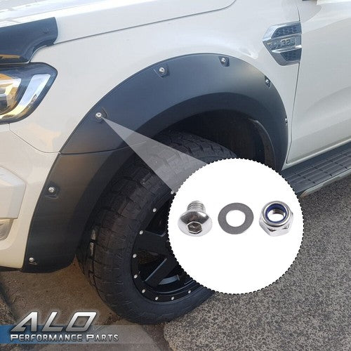 Solid Spare Universal Pocket/Rivet Style Fender Flares Screw/Bolt Hardware Kit Fit For Ford