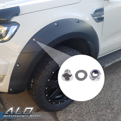 Solid Spare Universal Pocket/Rivet Style Fender Flares Screw/Bolt Hardware Kit Fit For Ford