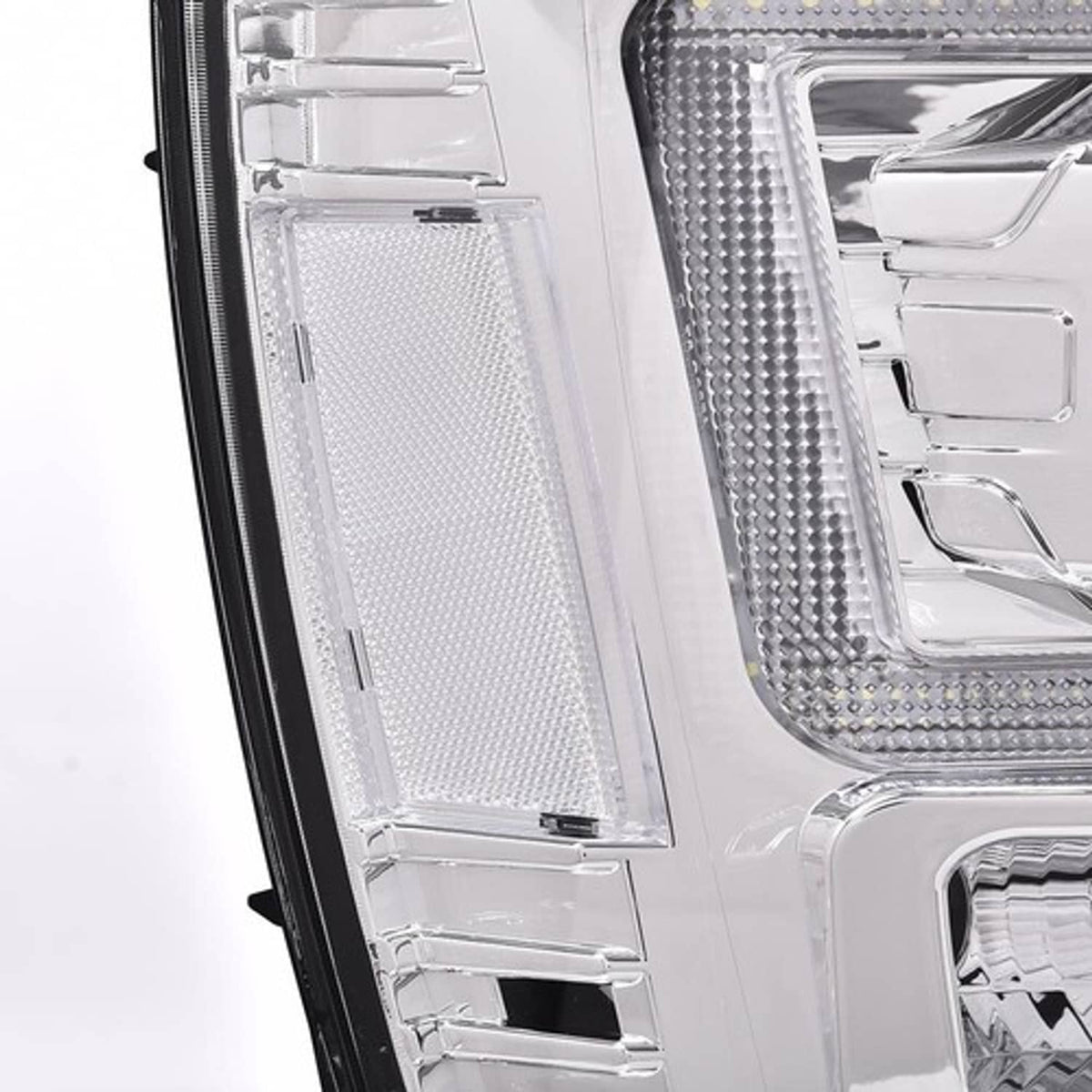 Solid Spare Dual LED Projector Headlights Chrome Fit For 07-14 Avalanche Tahoe Suburban
