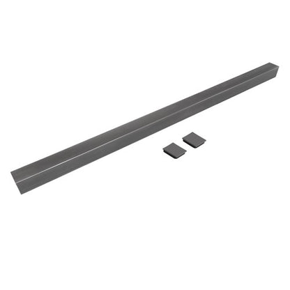 Solid Spare Steel Raw RV Rear Bumper Standard 4" x 4" W/ Bumper Plug For RV Camper