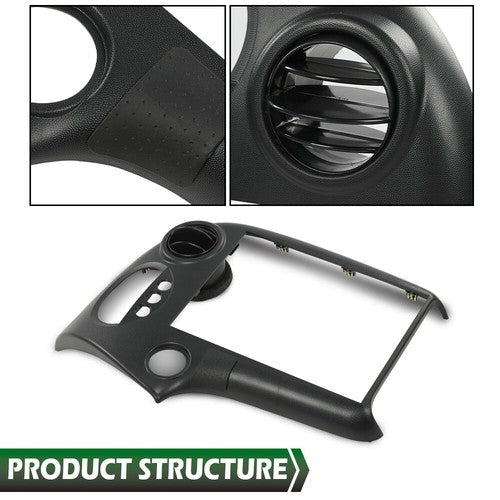 Solid Spare Fit For 2004-2008 Pontiac Grand Prix Black Center Dash Radio Bezel w/ 3 Buttons