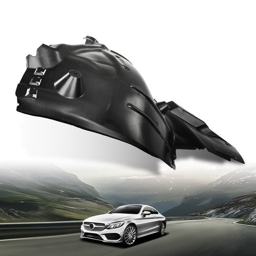 Solid Spare Fit For 15-17 Mercedes-Benz C Class Front Fender Liner Rear Section LH Side