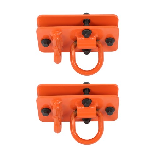 Solid Spare 3/8" Tractor Bucket Hooks with Tie Down Ring, Grade 70 Forged Steel 2 Pack Bolt