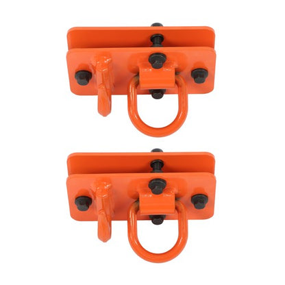 Solid Spare 3/8" Tractor Bucket Hooks with Tie Down Ring, Grade 70 Forged Steel 2 Pack Bolt