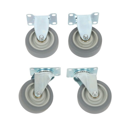 Solid Spare 4 Pack (Two Straight, Two Inclined) 4" Heavy Duty Swivel Caster Wheels 1200Lbs