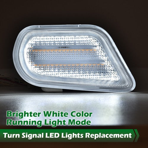 Solid Spare Fit For 1998-2002 Pontiac Firebird Trans Am Front Bumper LED Turn Signal Lights