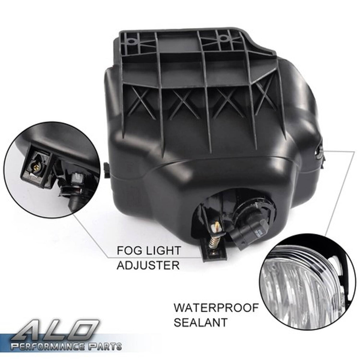 Solid Spare FIT FOR 03-06 SILVERADO CLEAR HEADLIGHT LAMPS WITH LED DRL + FOG LIGHTS SET