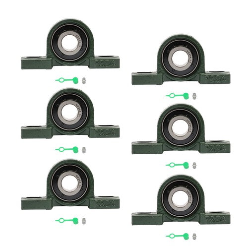 Solid Spare 6× UCP204-12 Pillow Block Mounted Ball Bearing 3/4" Bore Cast Iron Base