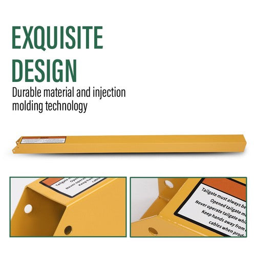 Solid Spare 350 lbs Sided Tailgate Utility Trailer Gate & Ramp Lift Assist System 2 Sided