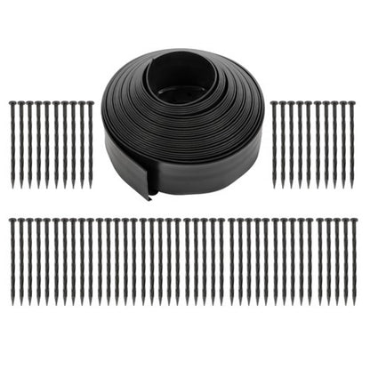 Solid Spare Garden Landscape Edging No Dig Lawn Edging Border With Anchoring Spikes Plastic
