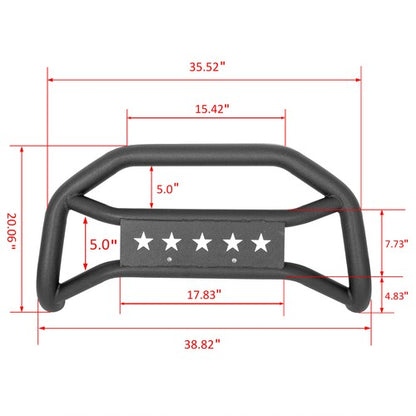 Solid Spare Front Bumper Grille Guard Bull Bar Push For Toyota Tacoma 2005-2015 2016-2023