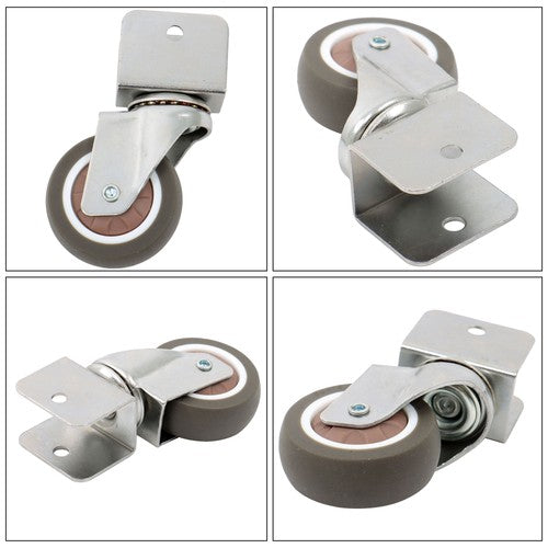 Solid Spare 4 Set 2" Swivel Caster Wheels with U Bracket (2 with brake&2 without) 360-Degree