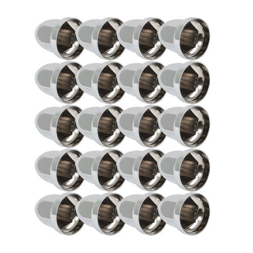 Solid Spare 33mm Chrome Lug Nut Covers ABS Plastic Push on Bullet for Semi Truck (20)