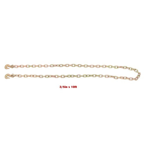 Solid Spare 3/8in-1/2in×10ft G80 Chain and Bundle Kit Steel Red 9215lbs Width 24-31in Steel