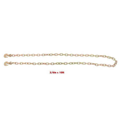 Solid Spare 3/8in-1/2in×10ft G80 Chain and Bundle Kit Steel Red 9215lbs Width 24-31in Steel
