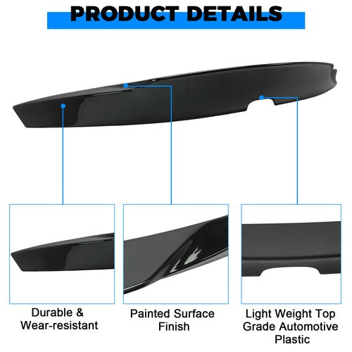 Solid Spare FOR 2018-2021 2022 HONDA ACCORD GlOSSY BLACK DUCK TAIL DUCKBILL TRUNK SPOILER