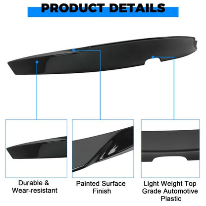 Solid Spare FOR 2018-2021 2022 HONDA ACCORD GlOSSY BLACK DUCK TAIL DUCKBILL TRUNK SPOILER