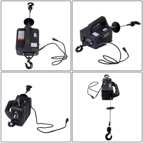 Solid Spare 1500W 2-in-1 Portable Electric Hoist Power Winch 1100 lbs Wired Remote Control