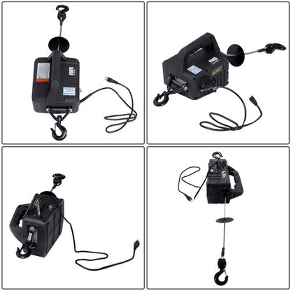 Solid Spare 1500W 2-in-1 Portable Electric Hoist Power Winch 1100 lbs Wired Remote Control