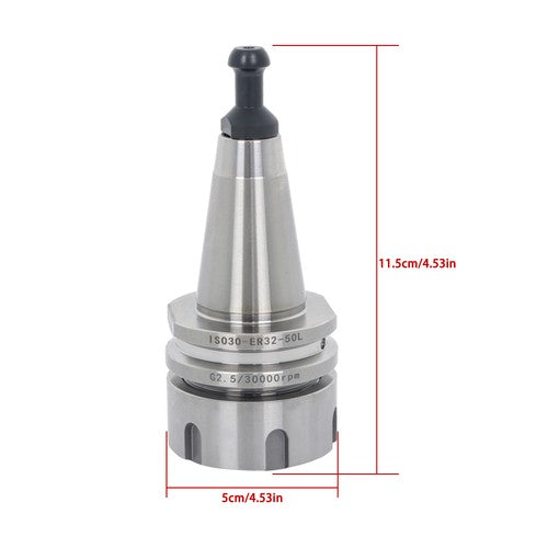 Solid Spare 5 Pcs ISO30 ER32 50 Collet Chuck Tool Holder G2.5 30000 RPM CNC Machine