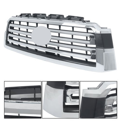 Solid Spare For Toyota Sequoia 2018 19-21 22 Chrome Front Upper Grille Without Hood Trim New