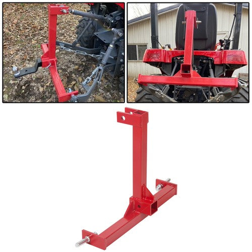Solid Spare 3 Point 2" Receiver Trailer Tow Hitch Category 1 Tractor Drawbar Attachment
