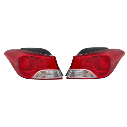 Solid Spare Halogen Outer Tail Lights For Hyundai Elantra 2011 2012 2013 Left+Right Black