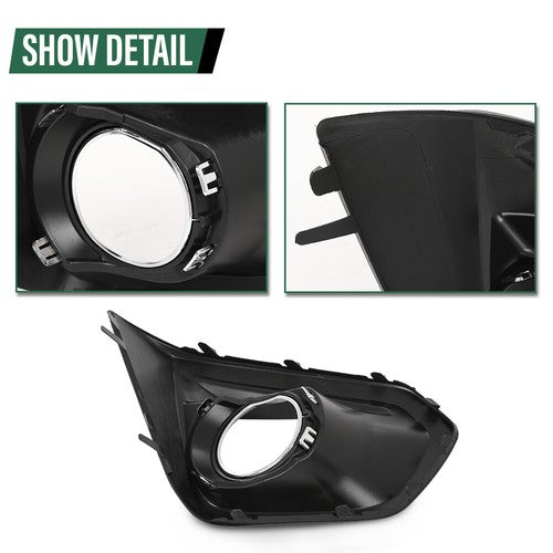 Solid Spare Fog Light Bezel w/ Chrome Trim Fit For 2012-2014 Subaru Impreza Left+Right Side