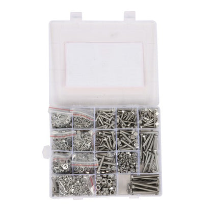 Solid Spare 1600Pack M4 M5 M6 Heavy Duty Nuts Flat and Bolts & Lock Washers Assortment Kit