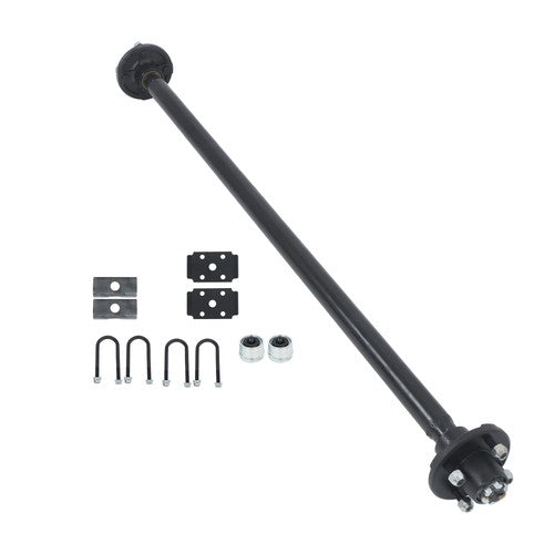 Solid Spare (with U-Bolt Kit) Trailer Axle 4 lug-4" Idler 58" Hub Face Fit For 2000lbs