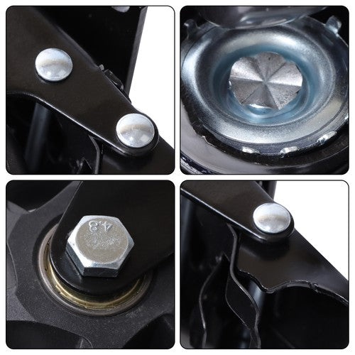 Solid Spare 4 Inch Universal Heavy Duty Swivel Caster Wheels × 4 with Brakes Black