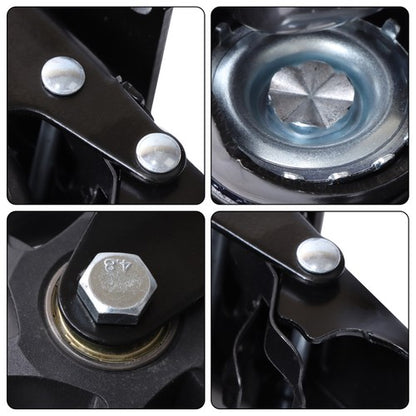 Solid Spare 4 Inch Universal Heavy Duty Swivel Caster Wheels × 4 with Brakes Black