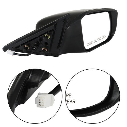 Solid Spare For Nissan Altima 2013-2018 Right Passenger Side Mirror Plastic Black NI1321223
