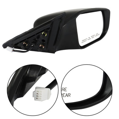 Solid Spare For Nissan Altima 2013-2018 Right Passenger Side Mirror Plastic Black NI1321223