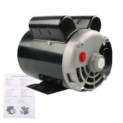 Solid Spare 3450RPM 5/8" Shaft Electric Motor Compressor Duty 3.7HP 56Frame 1Phase 230V New