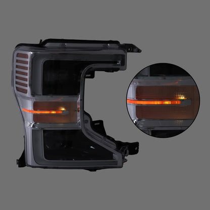 Solid Spare For Ford F250 F350 SuperDuty 2020-22 LH+RH Headlight Headlamp w/o Sport Package