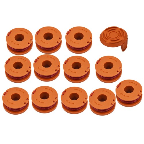 Solid Spare 12 Pack Replacement Spool Line String Trimmer For Worx 155 156 157 160 163 165