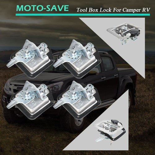 Solid Spare 4* Trailer Door Latch T-Handle Lock Stainless Steel Keys Camper RV Truck Toolbox
