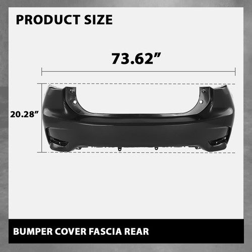 Solid Spare Rear Bumper Cover w/o Sensor Holes Fit For 2014-2017 Lexus CT200h 5215976904