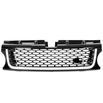 Solid Spare For 2010-2013 Land Rover Range Rover Sport Upper Bumper Diamond Mesh Grille