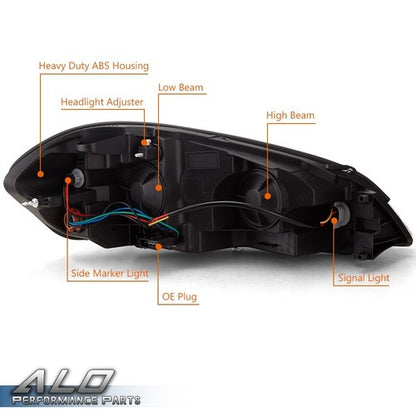 Solid Spare For 06-16 Chevy Impala Limited Chrome Housing Amber Corner Headlight Headlamps
