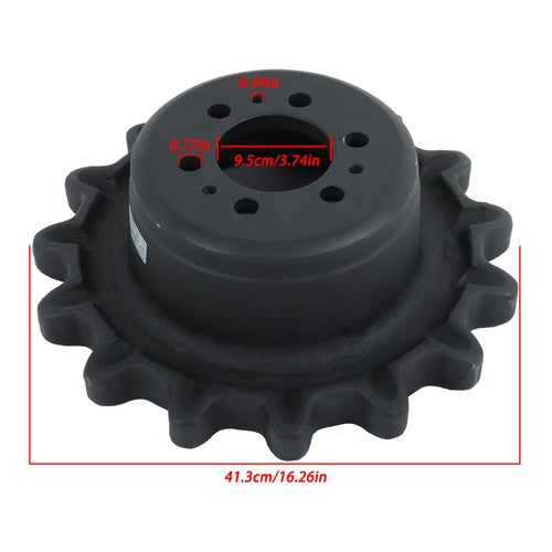 Solid Spare Sprocket 7165111 For Bobcat T190 T180 T140 With 6 Large Bolt Holes 15 Tooth