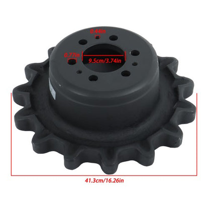 Solid Spare Sprocket 7165111 For Bobcat T190 T180 T140 With 6 Large Bolt Holes 15 Tooth
