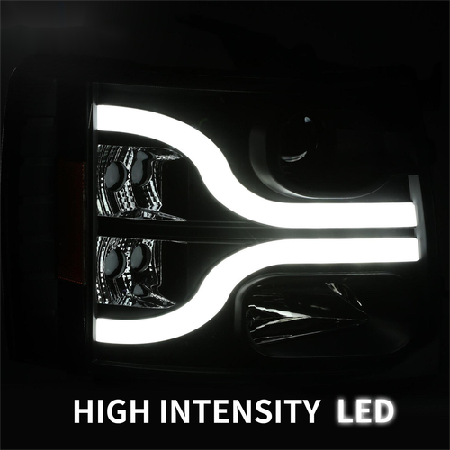 Solid Spare For 2007-2013 Chevy Silverado 1500 2500 3500 HD Projector Headlights Lamp LED